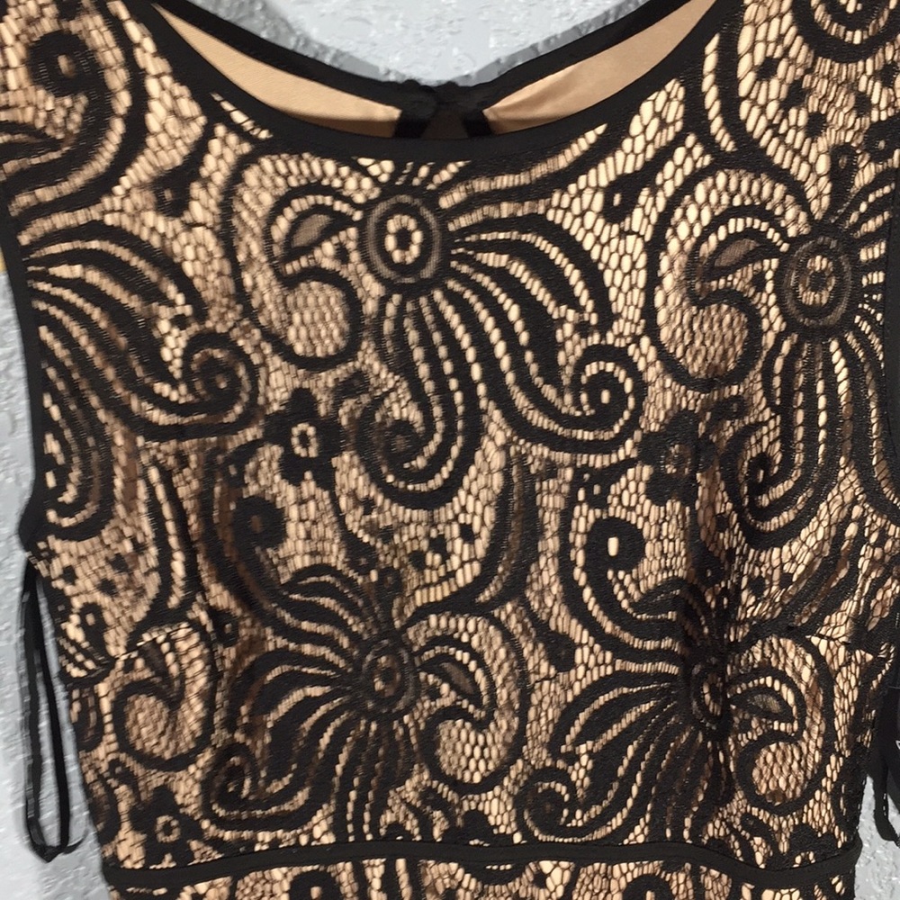 En Focus Studio Black Lace And Nude Gown Size 4 - Picture 6 of 6